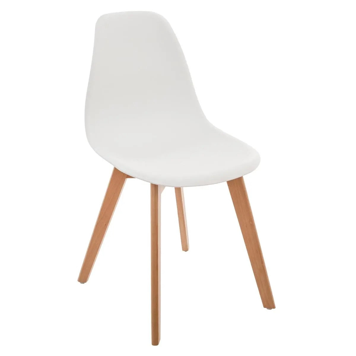 Silla para Niños Pvc (Blanca) Patas De Madera