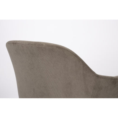 Silla De Oficina Corduroy Beige Con Ruedas Estructura De Metal