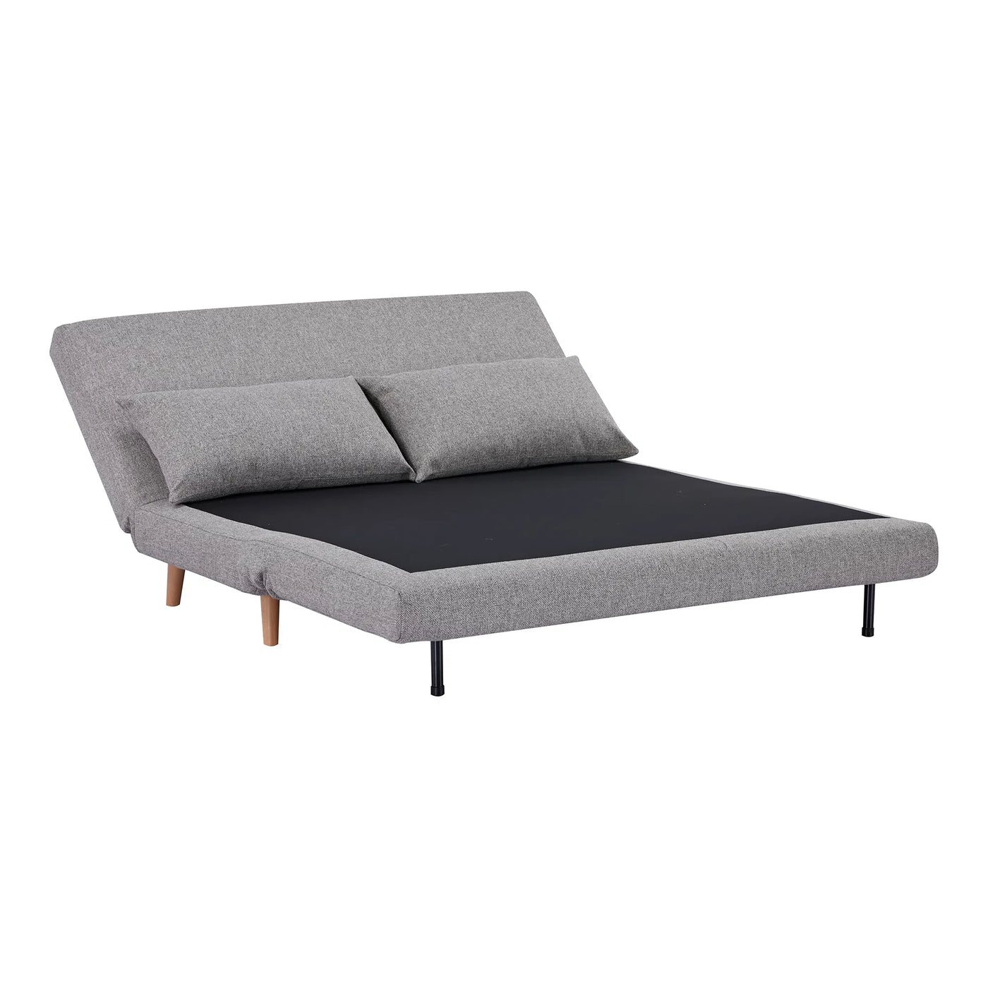 Sofá Cama 2Cps Tapizado (Gris) Con Estructura De Metal