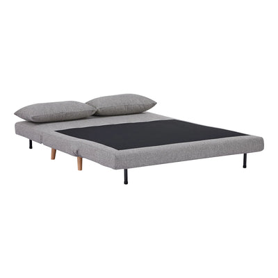 Sofá Cama 2Cps Tapizado (Gris) Con Estructura De Metal