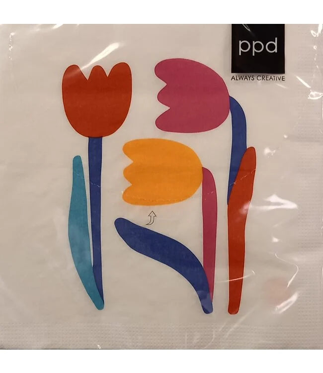 Set X 20 Servilletas (Tulipanes) De Papel