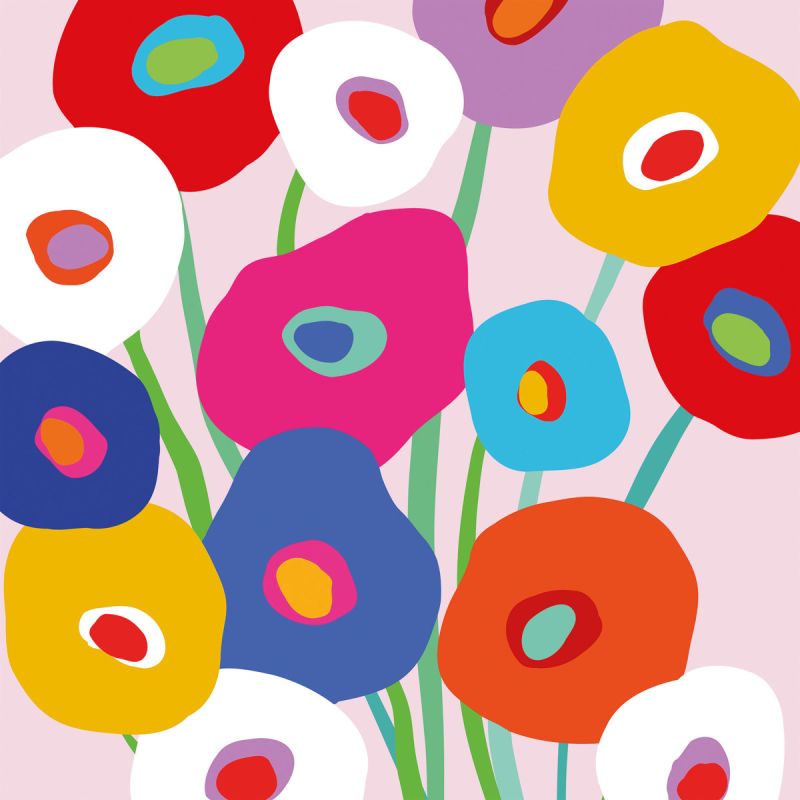 Set X 20 Servilletas (Rosado Flores) De Papel