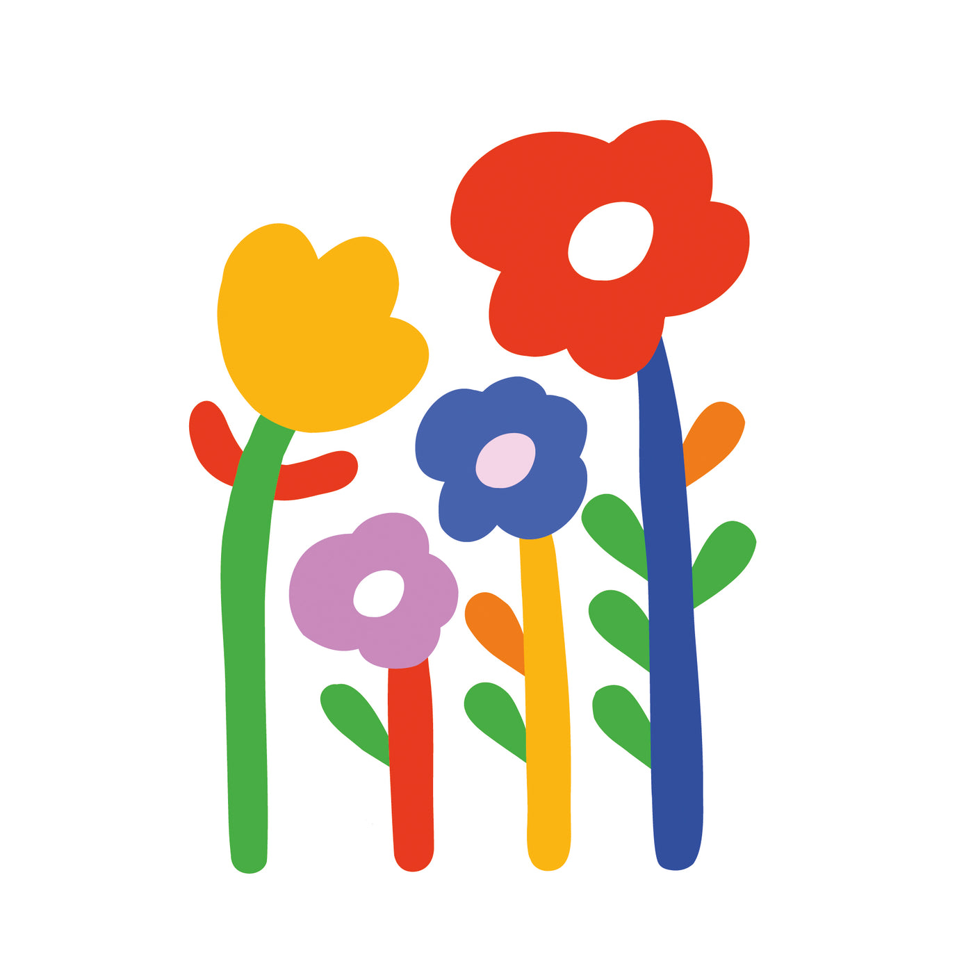 Set X 20 Servilletas (Flores Colores) De Papel