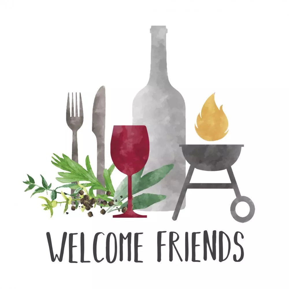 Set X 20 Servilletas (Welcome Friends) De Papel