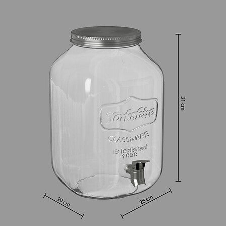 Dispensador De Agua (Transparente) 8 Lt De Vidrio
