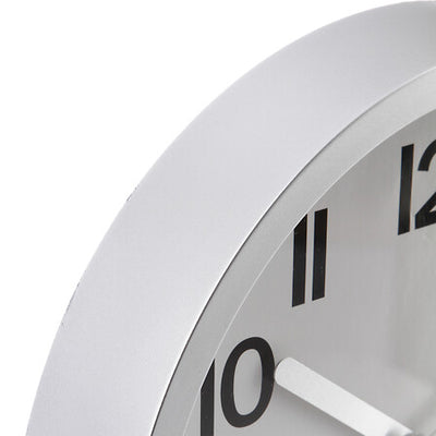Reloj Decorativo Redondo De Pared (Plateado) De Plástico y Aluminio