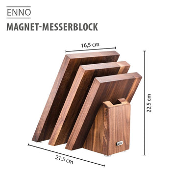 Bloque Organizador Para Cuchillos + Tijera Magnético De Madera