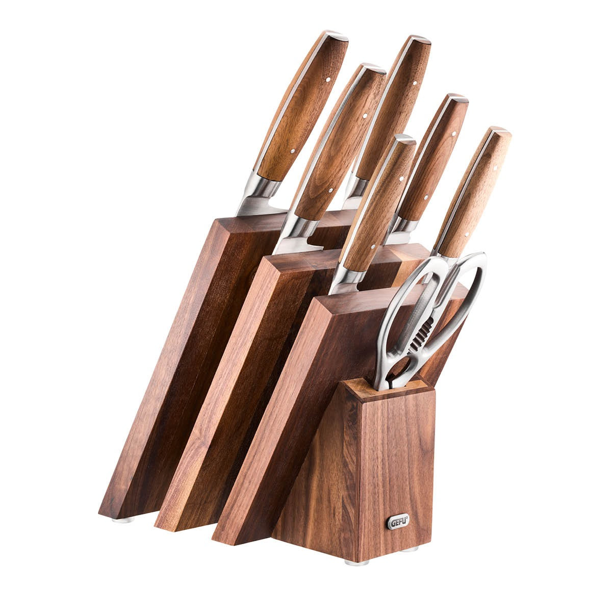 Bloque Organizador Para Cuchillos + Tijera Magnético De Madera