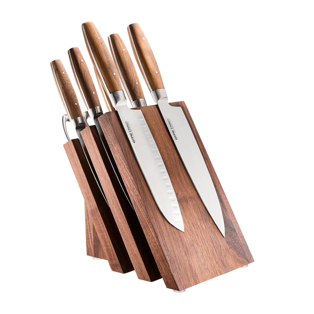 Bloque Organizador Para Cuchillos + Tijera Magnético De Madera