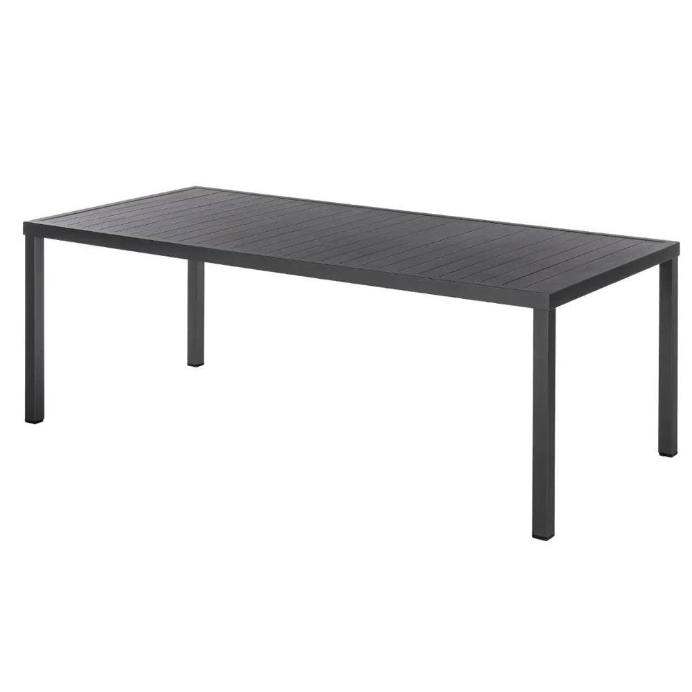 Mesa De Comedor Rectangular (Gris Oscuro) De Metal