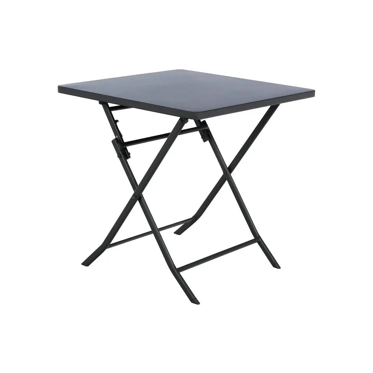 Mesa Plegable Cuadrada (Gris Grafito) De Metal