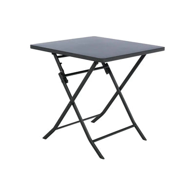 Mesa Plegable Cuadrada (Gris Grafito) De Metal