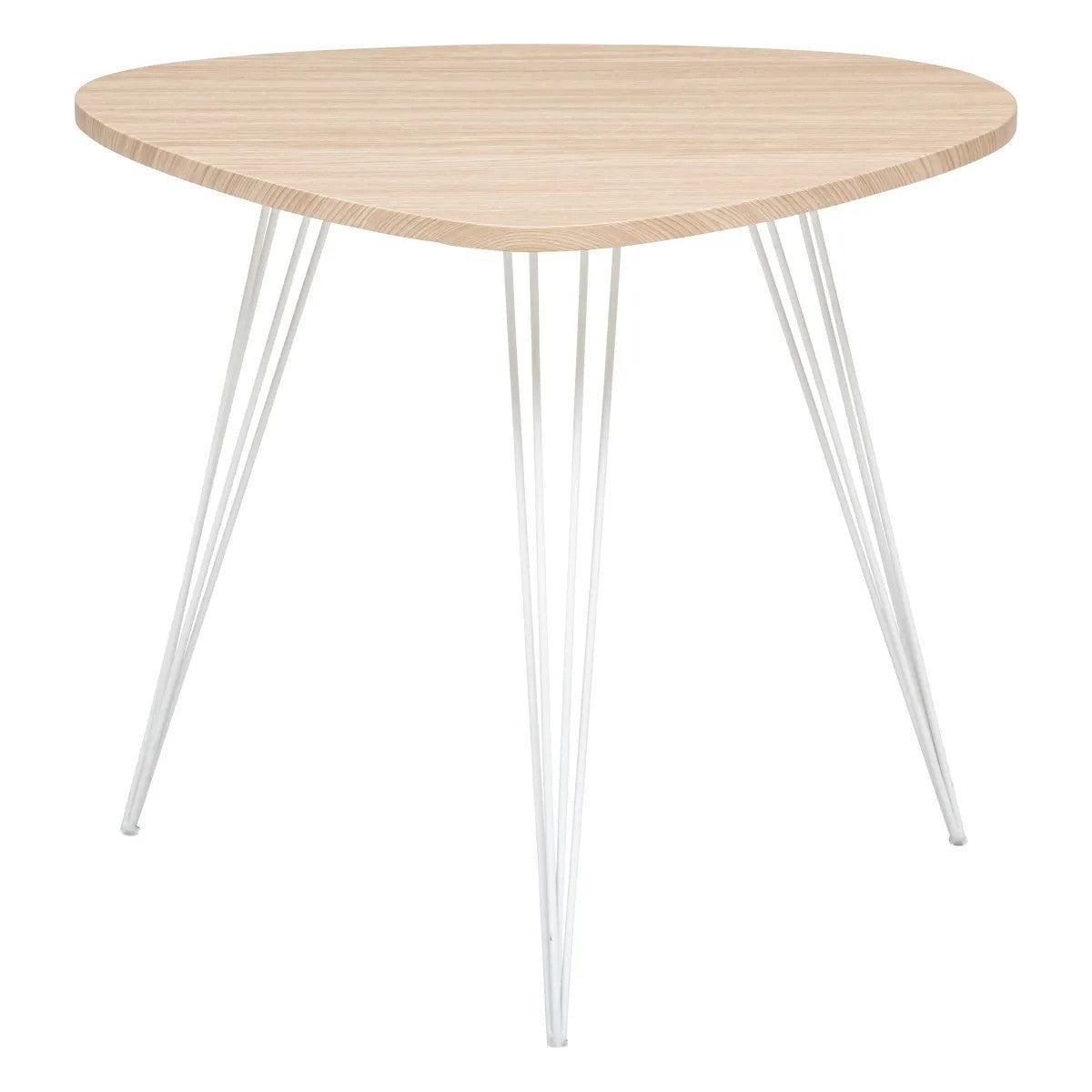 Mesa De Centro 69 X 60 Cm Tablero De Madera Estructura (Blanco) De Metal