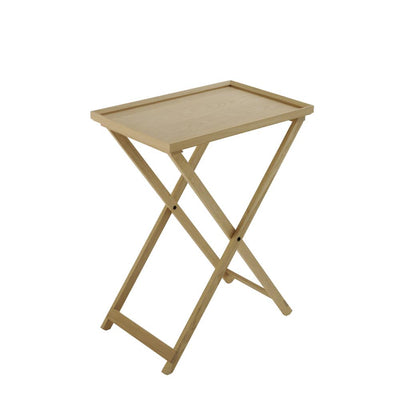 Bandeja Rectangular De Servir (Beige) Con Patas De Madera
