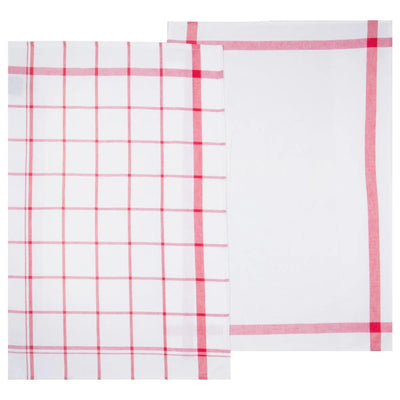 Set de 2 Secadores Con Diseños (Líneas Rojos) De Algodón