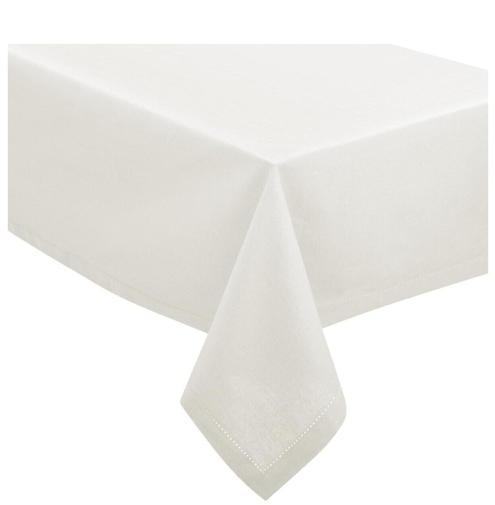 Mantel Para Mesa (Blanco) De Algodón