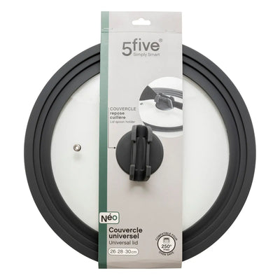 Tapa Universal 26/28/30 Cm (Negro) De Vidrio