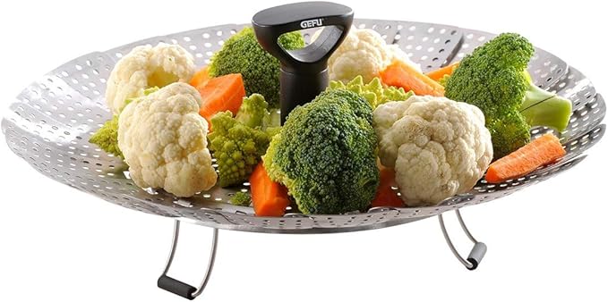 Vaporera Redonda Plegable De Acero