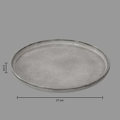 Plato Redondo Para Servir (Verde) De Cerámica