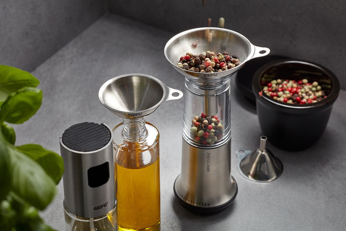 Set de 3 Mini Embudos De Acero