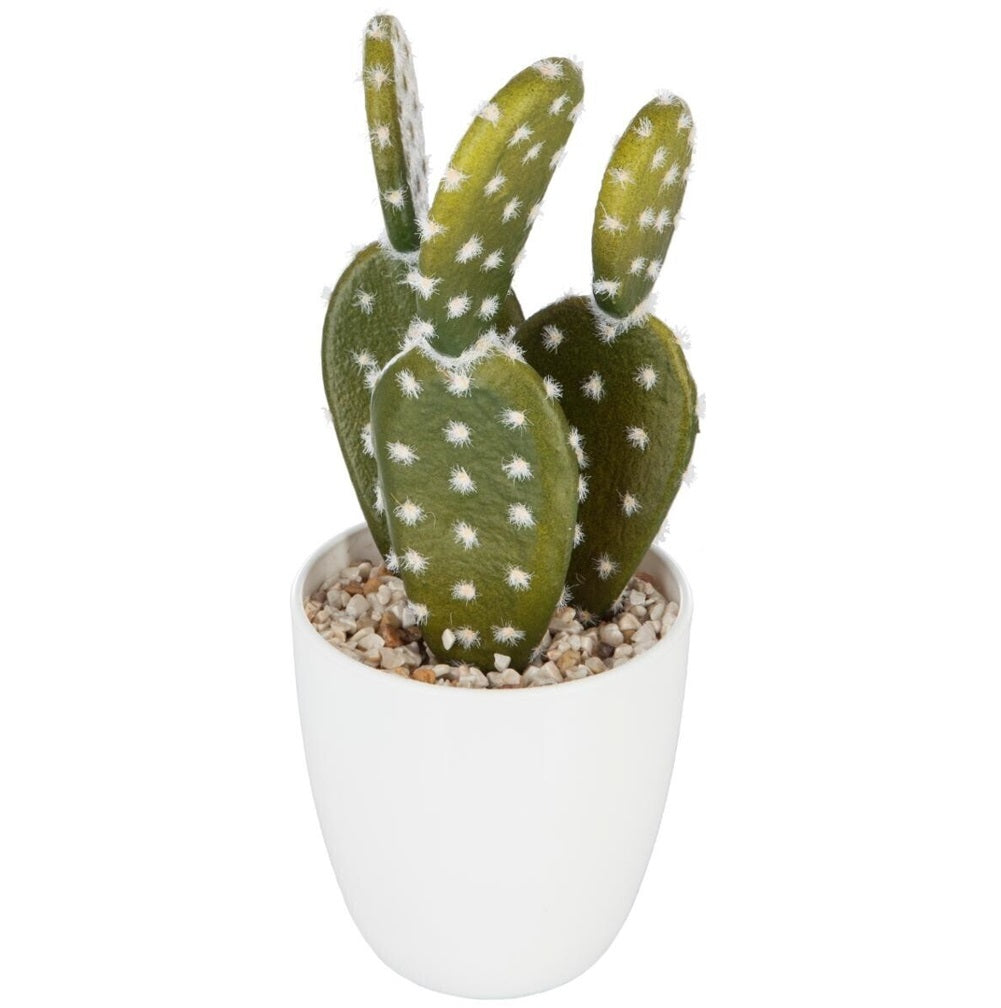 Maceta Pequeña Con Arreglo Decorativo (Cactus) De Plástico