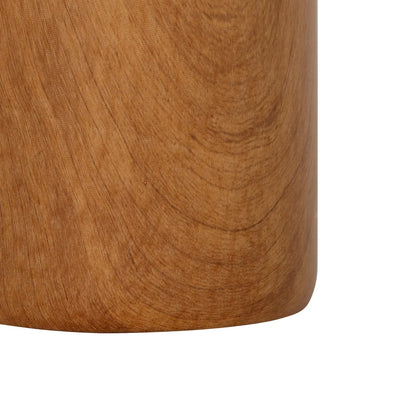 Florero Decorativo (Marrón) Efecto Madera 18 Cm De Cerámica