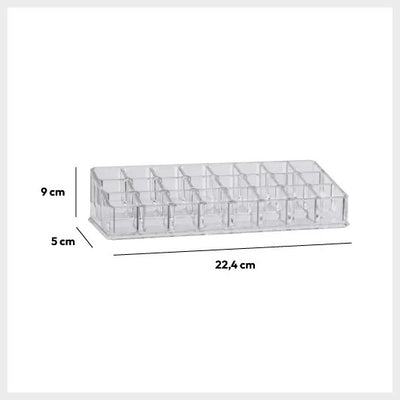 Caja Organizadora Con 24 Compartimentos Para Labiales De Acrílico