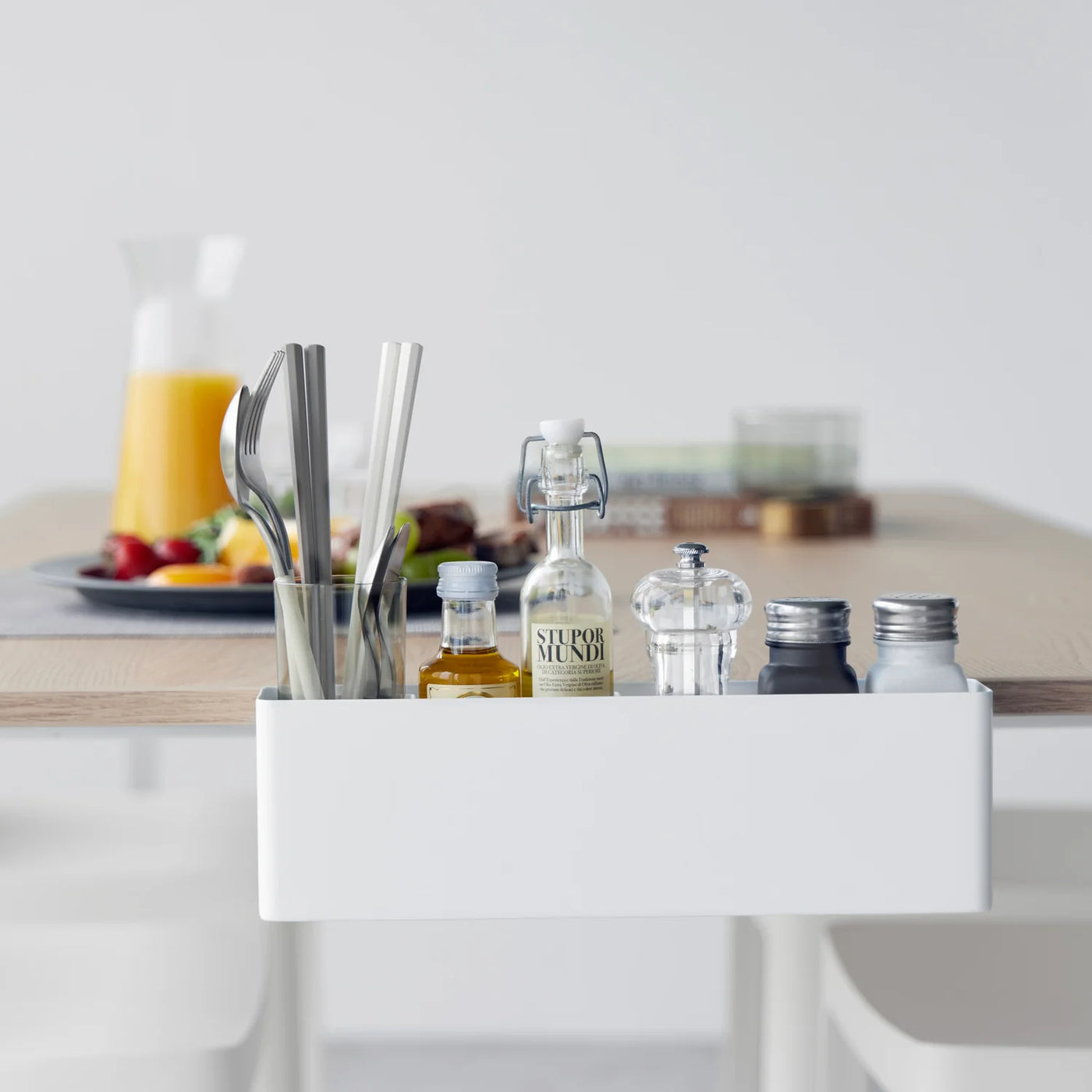 Organizador De Mesa (Blanco) De Metal