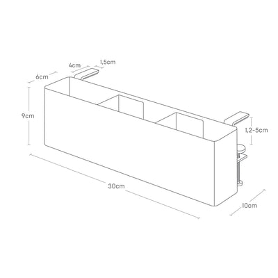 Organizador De Mesa (Blanco) De Metal