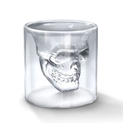 Set X 4 Vasos Shots Skull (Transparente) De Vidrio