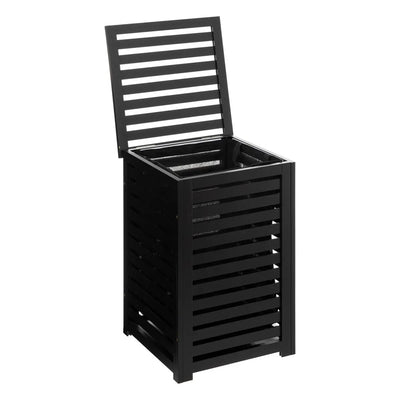 Cesta Organizadora Para Ropa 65 Ltrs (Negro) De Madera