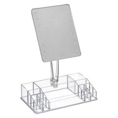 Caja Organizadora De Maquillaje Con Espejo Led De Acrílico