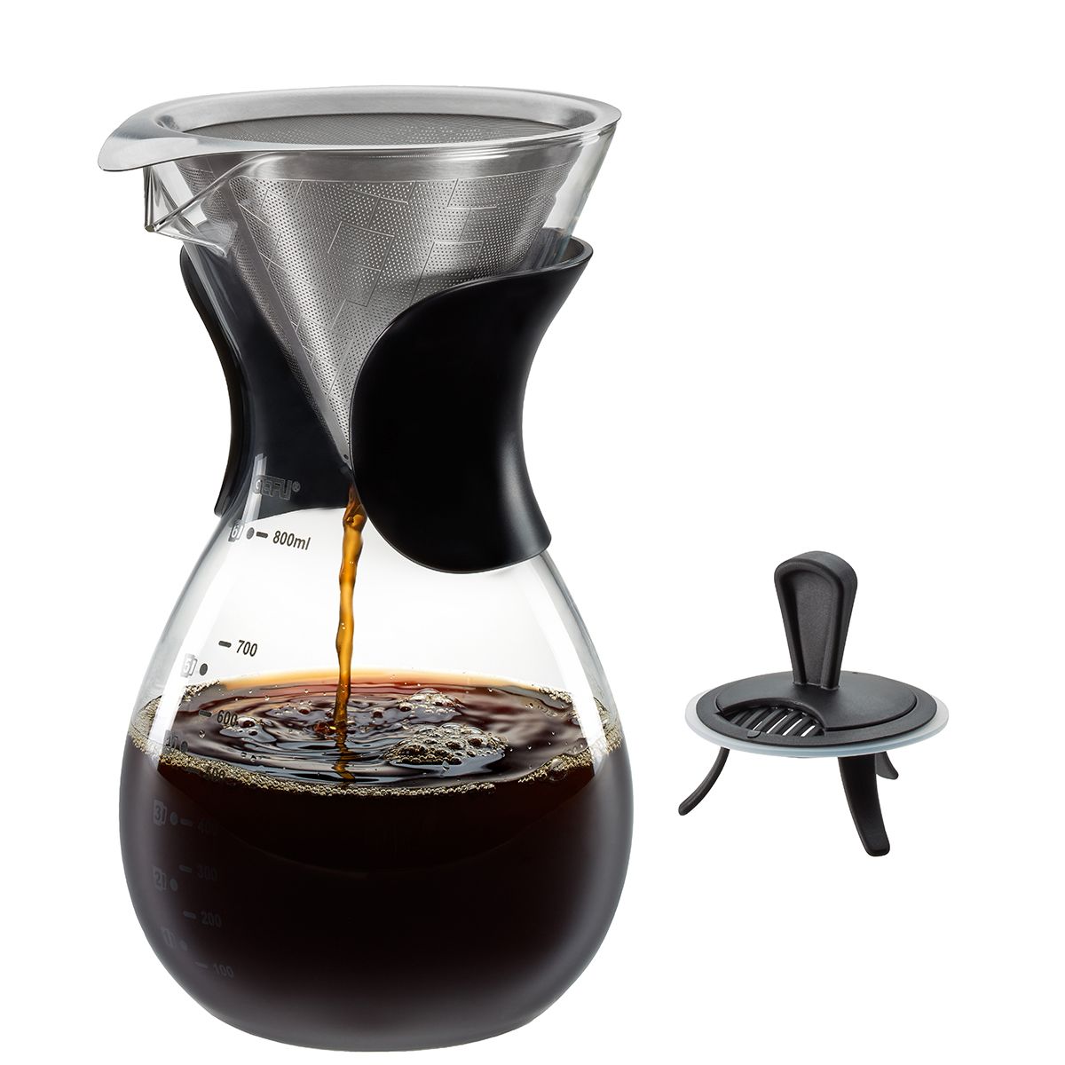 Cafetera Con Filtro, 800 Ml De Acero