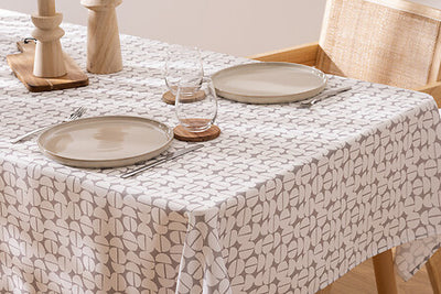 Mantel Para Mesa Rectangular (Beige) De Poliéster
