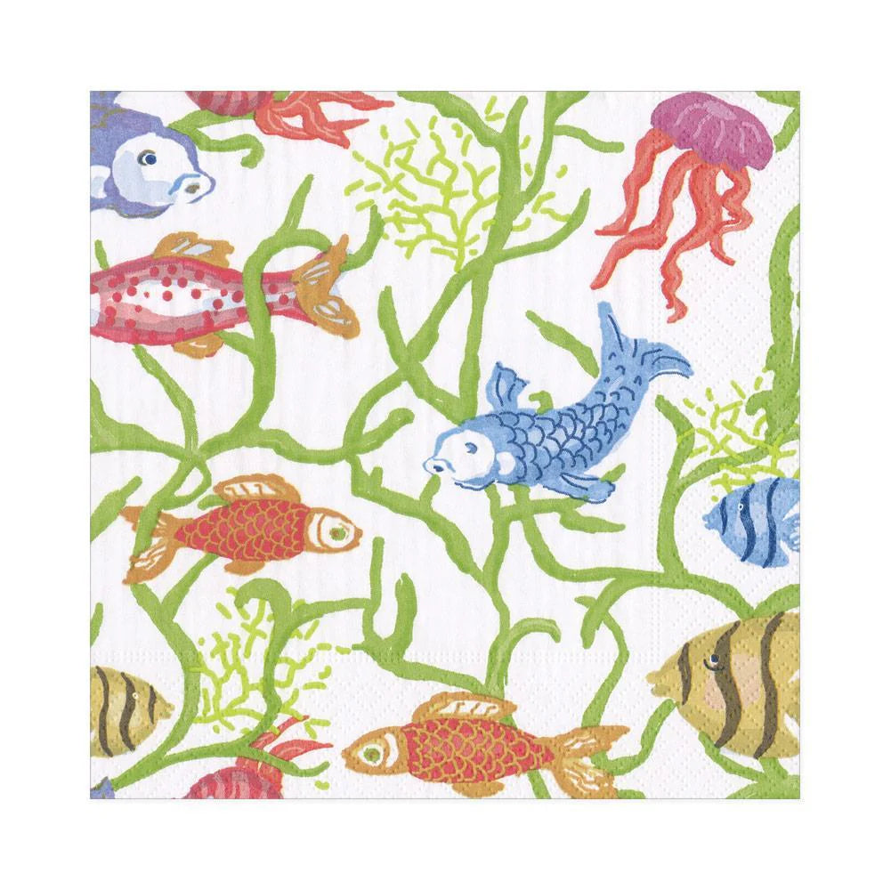 Set De 20 Servilletas (Peces) De Papel