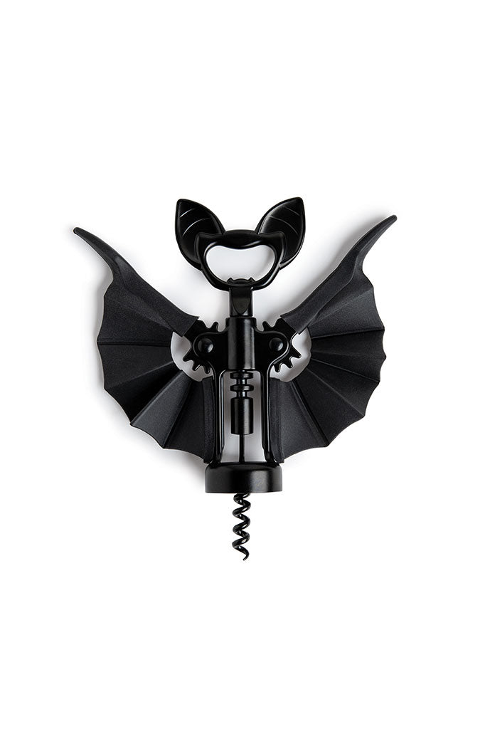 Abridor De Botellas De Vino Con Destapador (Negro) De Metal