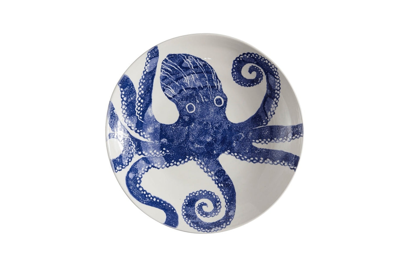 Bowl Redondo (Pulpo Azul) De Cerámica