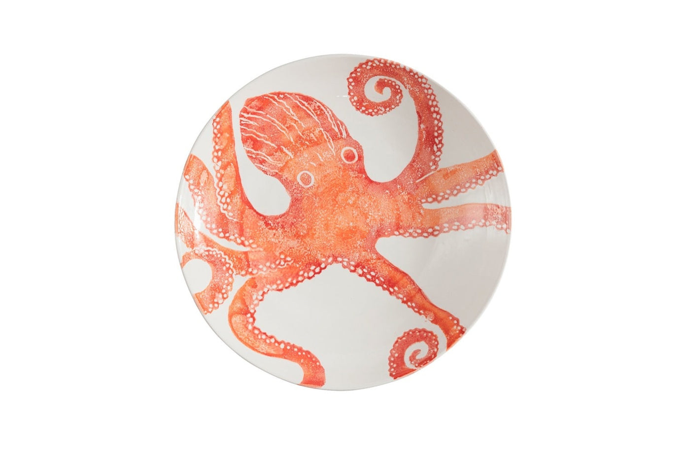 Bowl Redondo (Pulpo Naranja) De Cerámica