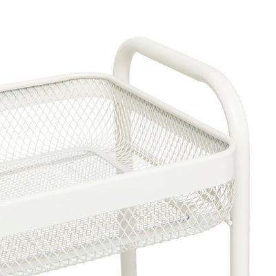 Carrito Organizador de Cocina Con Rueditas Y 3 Bandejas (Beige) De Metal