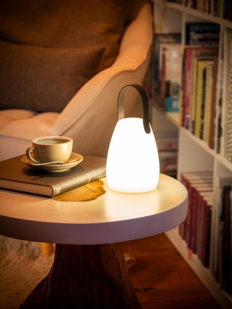 Lámpara De Mesa Decorativa Usb (Blanca) De Pvc / Plástico