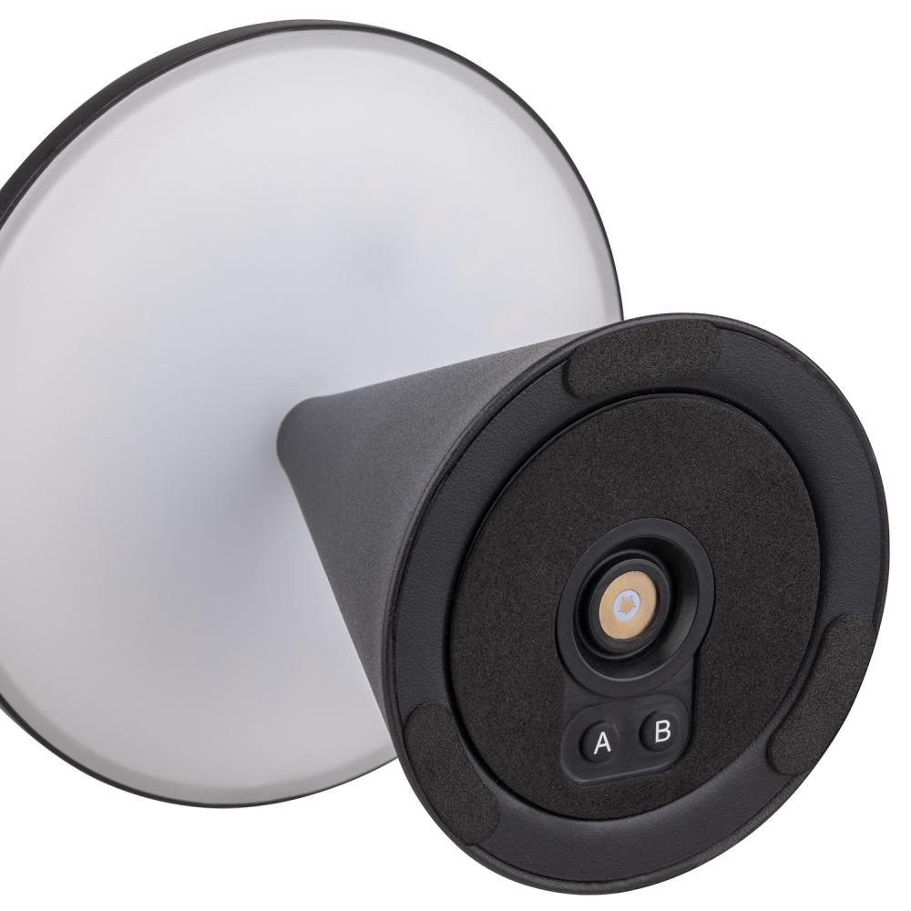 Lámpara De Mesa Decorativa Usb (Negra) De Metal