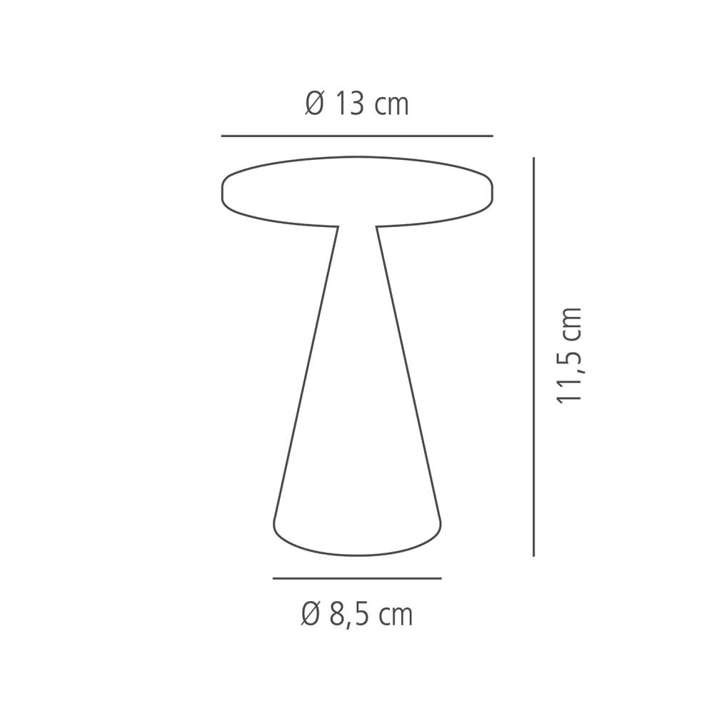 Lámpara De Mesa Decorativa Usb (Negra) De Metal