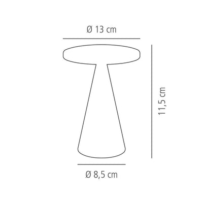 Lámpara De Mesa Decorativa Usb (Negra) De Metal