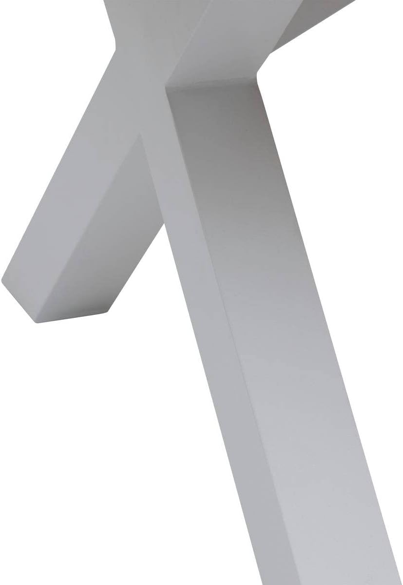 Mesa De Comedor Rectangular Top Madera Acacia Estructura (Blanco Humo) De Aluminio