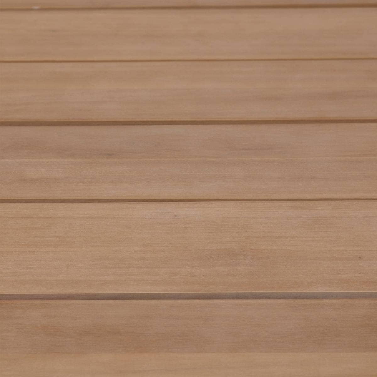 Mesa De Comedor Rectangular Top Madera Acacia Estructura (Blanco Humo) De Aluminio