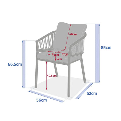 Sillón Para Terraza (Beige) Estructura De Aluminio