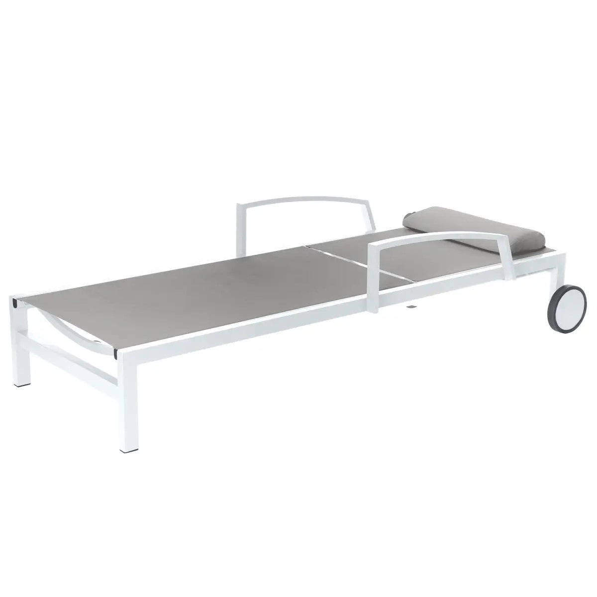 Poltrona Plegable Para Piscina (Gris/Blanco) De Metal