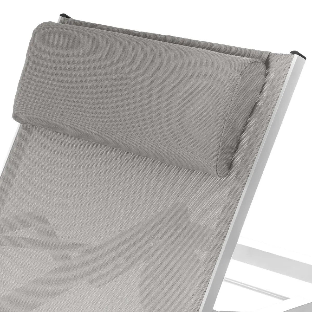 Poltrona Plegable Para Piscina (Gris/Blanco) De Metal