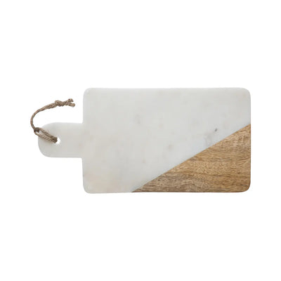 Tabla De Servir (Marrón/Blanco) De Mármol