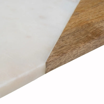 Tabla De Servir (Marrón/Blanco) De Mármol